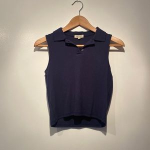 Navy Crop Top